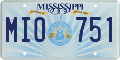 MS license plate MIO751