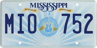 MS license plate MIO752