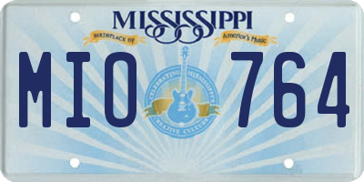 MS license plate MIO764