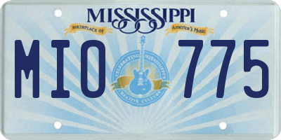 MS license plate MIO775
