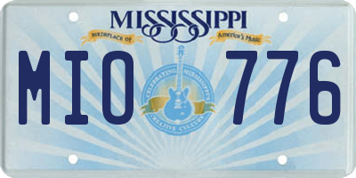 MS license plate MIO776