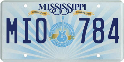 MS license plate MIO784