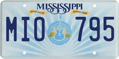 MS license plate MIO795