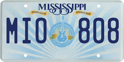 MS license plate MIO808