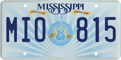 MS license plate MIO815