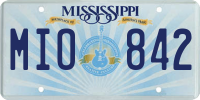 MS license plate MIO842