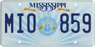MS license plate MIO859
