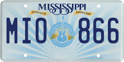 MS license plate MIO866