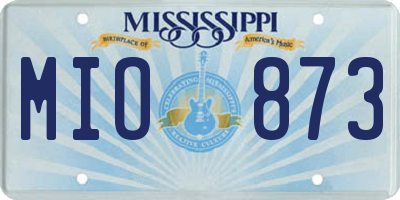 MS license plate MIO873