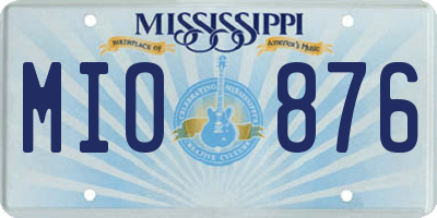 MS license plate MIO876