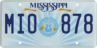 MS license plate MIO878