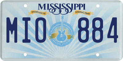 MS license plate MIO884