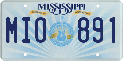 MS license plate MIO891