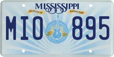 MS license plate MIO895