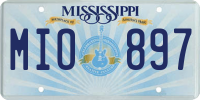 MS license plate MIO897