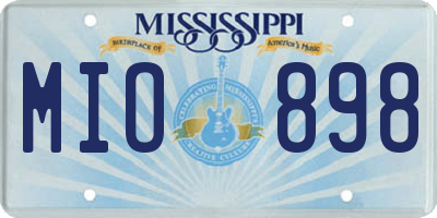 MS license plate MIO898