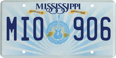 MS license plate MIO906