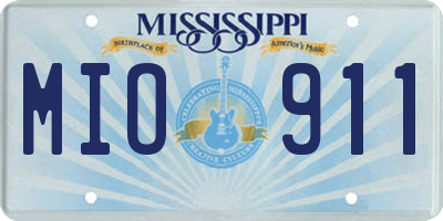 MS license plate MIO911
