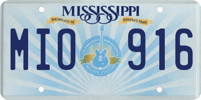 MS license plate MIO916