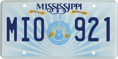 MS license plate MIO921