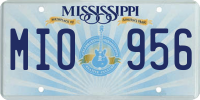 MS license plate MIO956