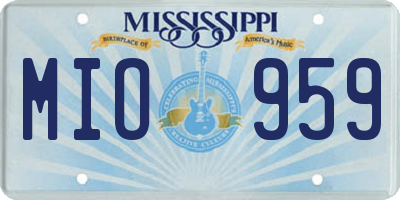 MS license plate MIO959