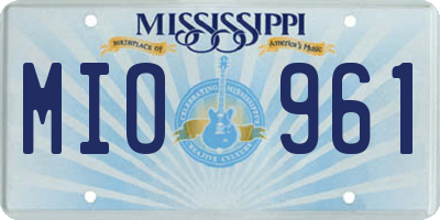 MS license plate MIO961