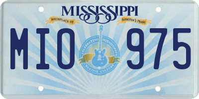 MS license plate MIO975