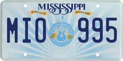 MS license plate MIO995