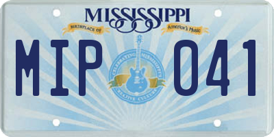 MS license plate MIP041