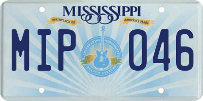 MS license plate MIP046