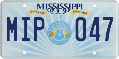 MS license plate MIP047