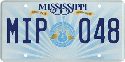 MS license plate MIP048