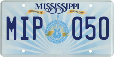 MS license plate MIP050