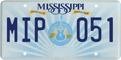 MS license plate MIP051