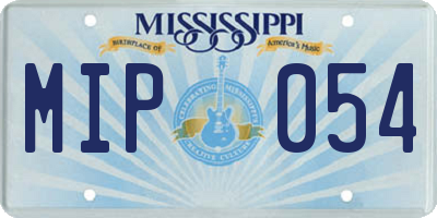 MS license plate MIP054