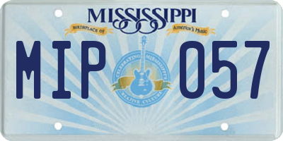 MS license plate MIP057