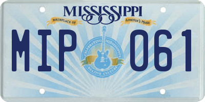 MS license plate MIP061