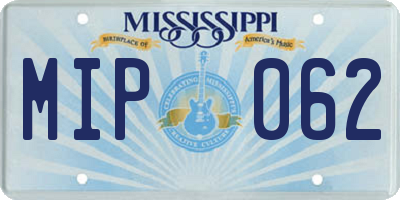 MS license plate MIP062