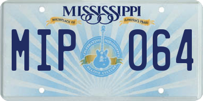 MS license plate MIP064