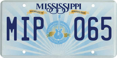 MS license plate MIP065