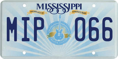 MS license plate MIP066
