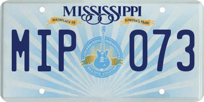MS license plate MIP073