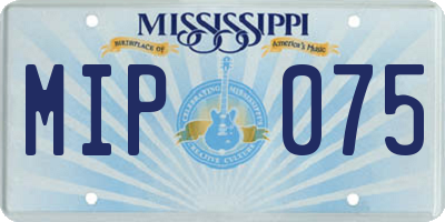 MS license plate MIP075