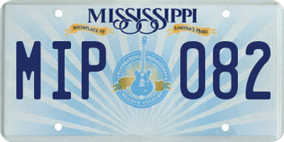 MS license plate MIP082