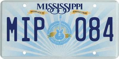 MS license plate MIP084