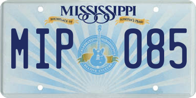 MS license plate MIP085