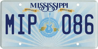 MS license plate MIP086