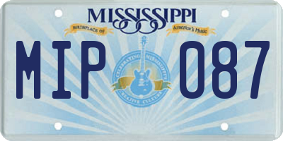 MS license plate MIP087