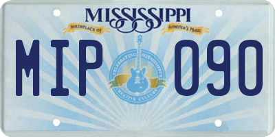 MS license plate MIP090